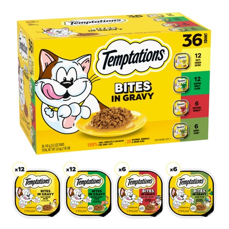 Temptations Bites in Gravy 36 Count Variety Pack image 1