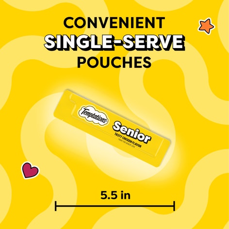 Temptations Lickable Puree Senior Cat Treats, Tasty Chicken Flavor, 4 Count image 1