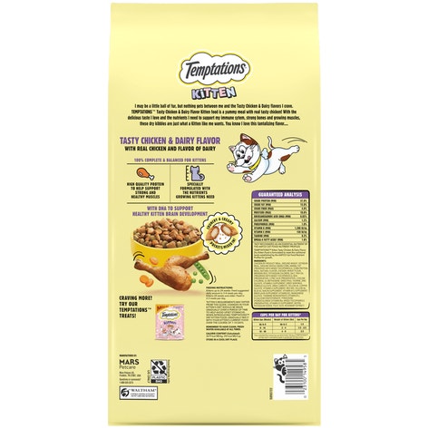 Temptations Dry Kitten Food Tasty Chicken & Dairy Flavor Cat Food image 1