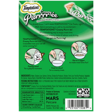 Lickable Puree Mix-Ups Cat Treats Seafood Medley Flavor image 1