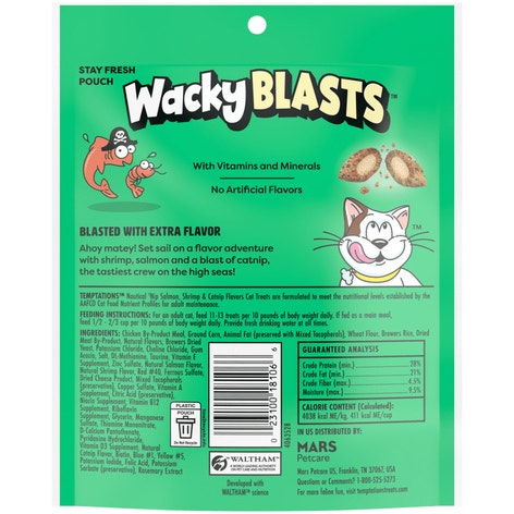 Temptations Wacky Blasts Cat Treats, Nautical ‘Nip Flavor image 1