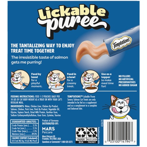 Lickable Puree Salmon Cat Treats image 1