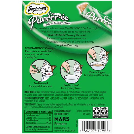 Lickable Puree Mix-Ups Cat Treats Seafood Medley Flavor image 1