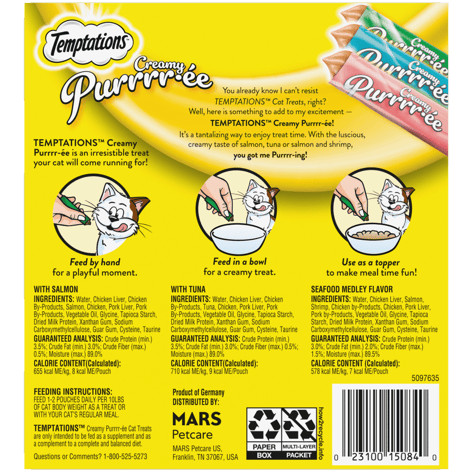 Temptations Creamy Puree Mix-Ups Lickable Cat Treats Variety Pack image 1