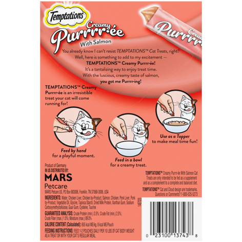 Creamy Puree Salmon Lickable Cat Treats image 1