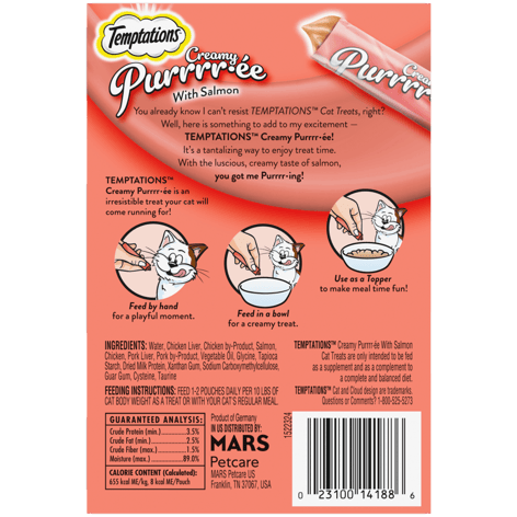 Creamy Puree Salmon Lickable Cat Treats image 1