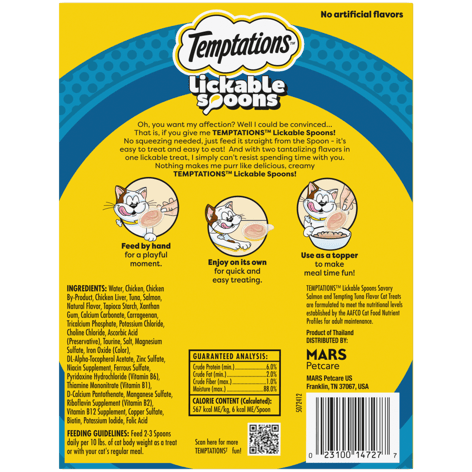 Temptations Lickable Spoons Savory Salmon and Tempting Tuna image 1