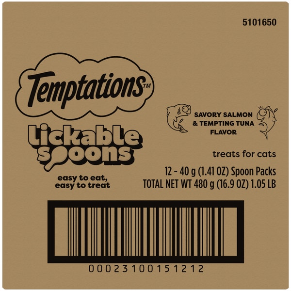 Temptations Lickable Spoons Savory Salmon and Tempting Tuna image 1