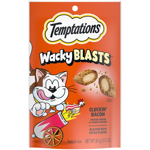 Temptations Wacky Blasts Cat Treats, Cluckin’ Bacon Flavor image 1