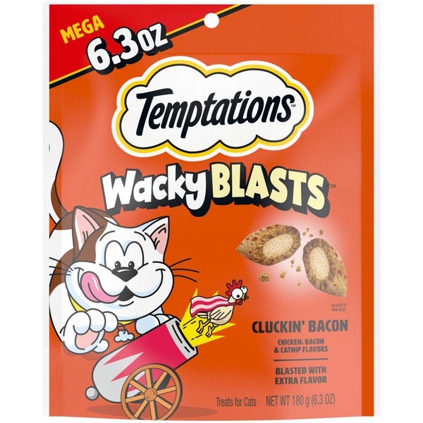 Temptations Wacky Blasts Cat Treats, Cluckin’ Bacon Flavor image 1