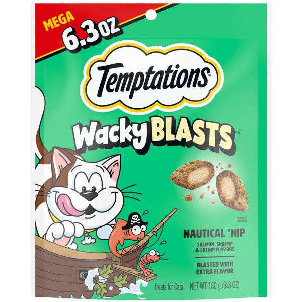 Temptations Wacky Blasts Cat Treats, Nautical ‘Nip Flavor image 1
