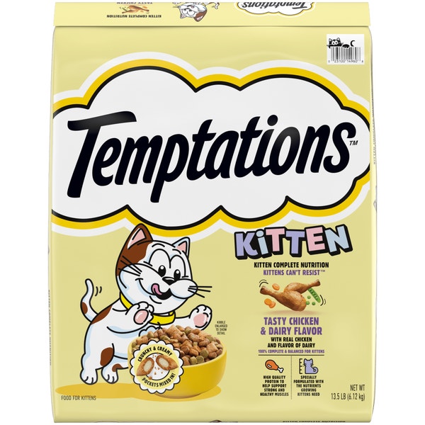 Temptations Dry Kitten Food Tasty Chicken & Dairy Flavor Cat Food image 1