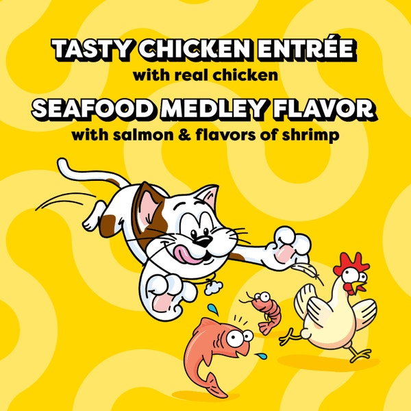 Tasty Chicken and Seafood Medley Bites in Gravy Variety Pack image 2