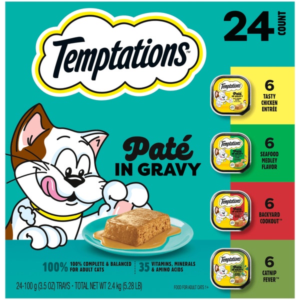 Temptations Pate in Gravy Adult Wet Cat Food Variety Pack image 1