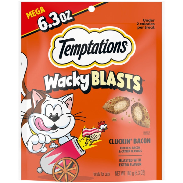 Temptations Wacky Blasts Cat Treats, Cluckin’ Bacon Flavor image 1