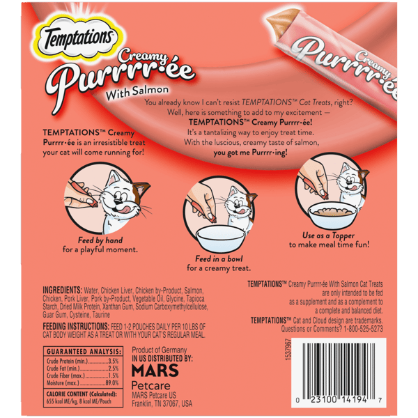 Creamy Puree Salmon Lickable Cat Treats image 2