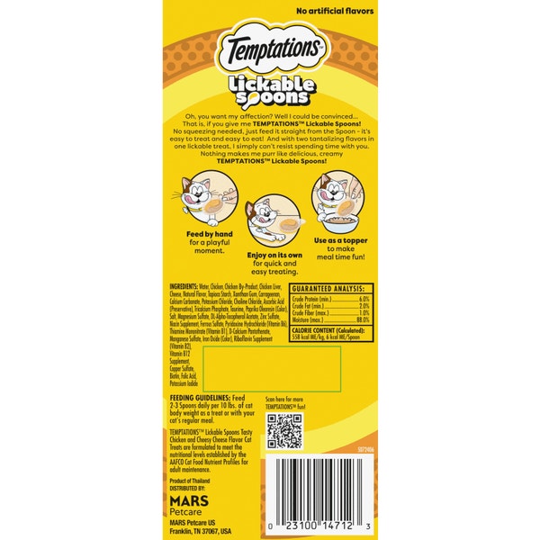 Temptations Lickable Spoons Tasty Chicken and Cheesy Cheese image 2