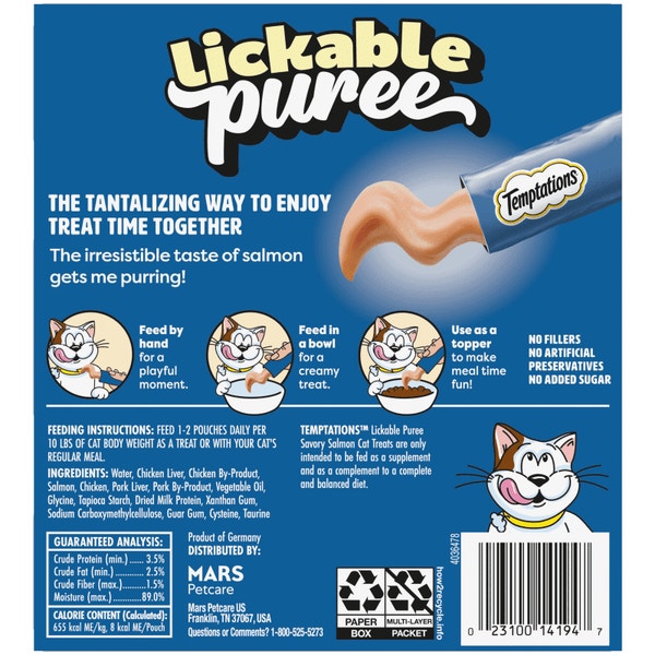 Lickable Puree Salmon Cat Treats image 2