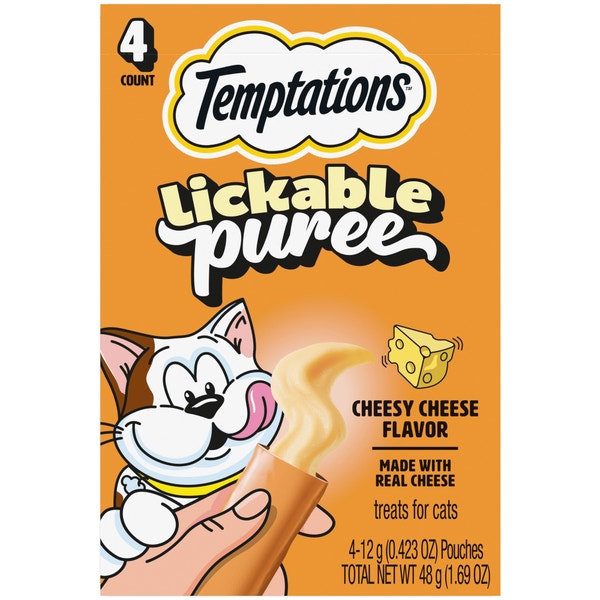 Creamy Puree Cheese Lickable Cat Treats image 1