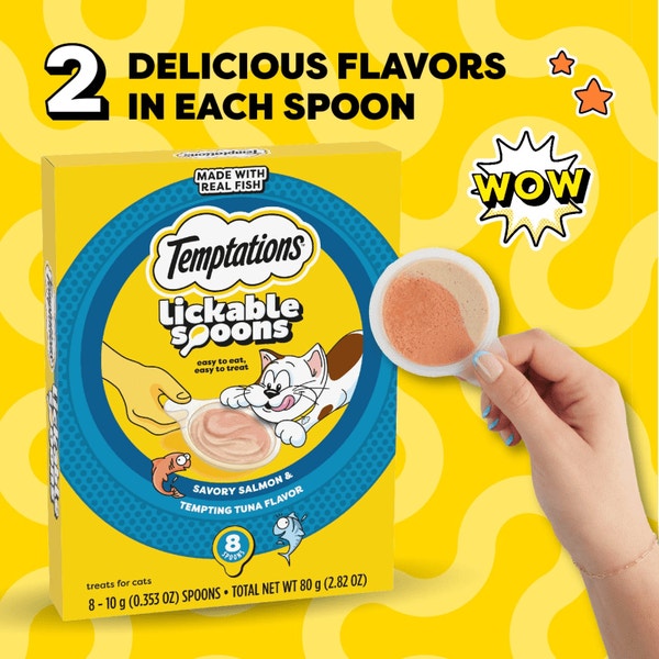 Temptations Lickable Spoons Savory Salmon and Tempting Tuna image 3