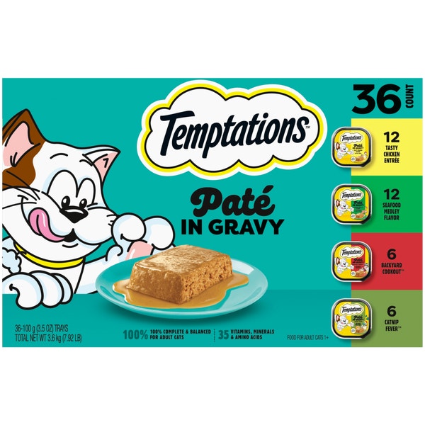 Temptations Pate in Gravy Adult Wet Cat Food Variety Pack image 1