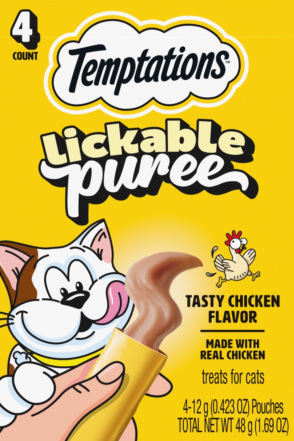 Temptations Lickable Puree Tasty Chicken Flavor cat treats
