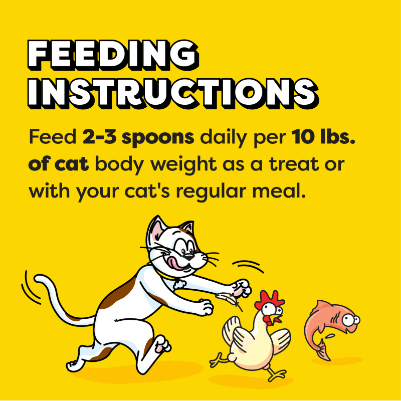 Temptations Lickable Spoons with Chunks Cat Treats, Salmon Flavor with Chicken Chunks, 8 Count feeding guidelines image