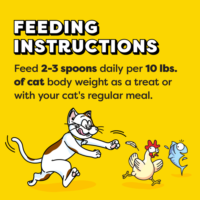 Temptations Lickable Spoons with Chunks Cat Treats, Chicken Flavor with Tuna Chunks, 4 Spoons feeding guidelines image