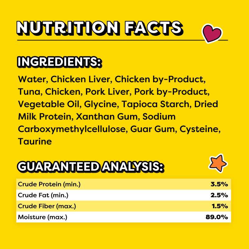Creamy Puree Tuna Lickable, Squeezable Cat Treats ingredients image