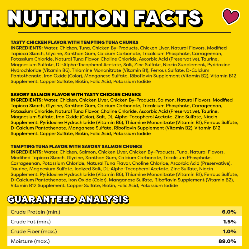 Temptations Lickable Spoons with Chunks Cat Treats Variety Pack ingredients image