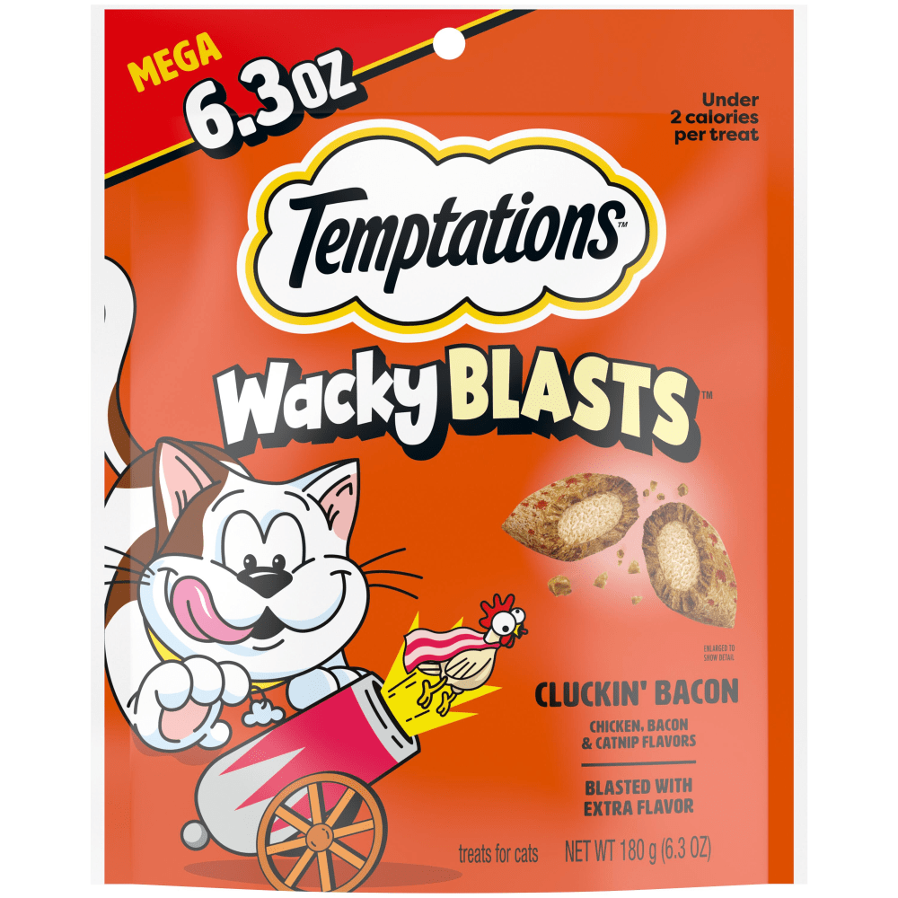 Temptations Wacky Blasts Cat Treats, Cluckin' Bacon Flavor