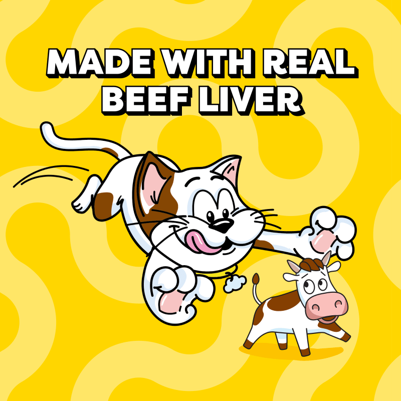Lickable Puree Beef Liver Squeezable Cat Treats guaranteed analysis image