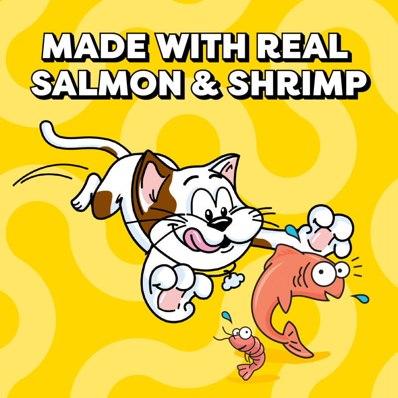 Lickable Puree Seafood Medley Flavor Squeezable Cat Treats guaranteed analysis image