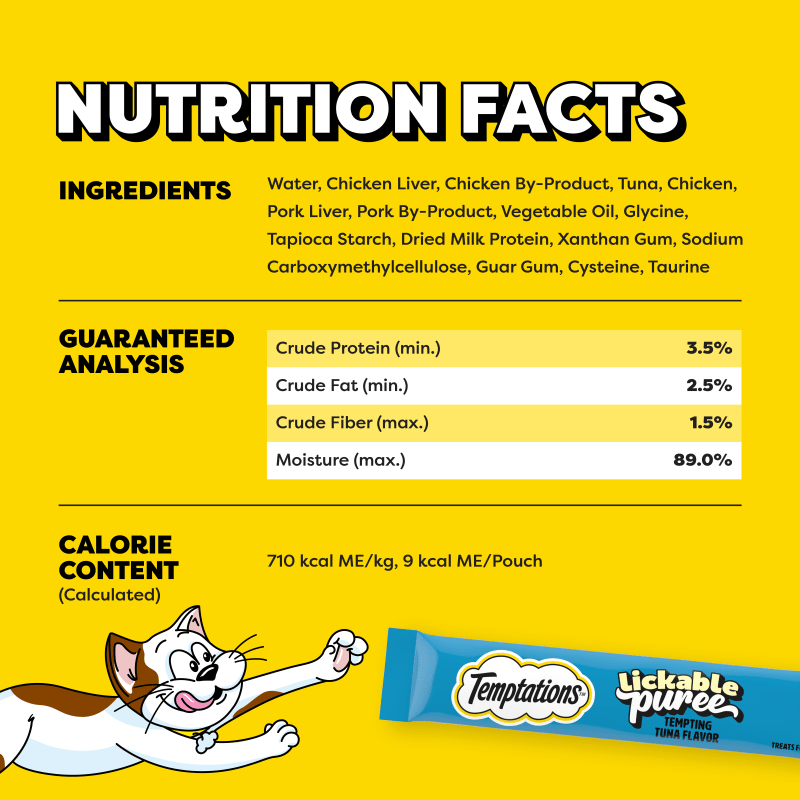 Lickable Puree Tuna, Squeezable Cat Treats ingredients image