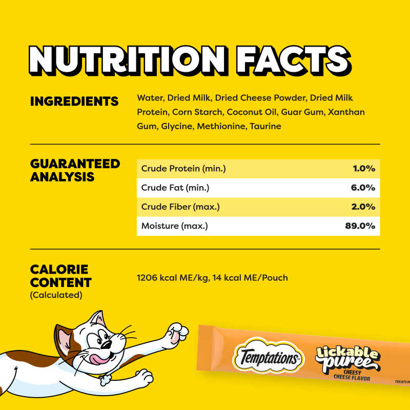 Lickable Puree Cheese Squeezable Cat Treats ingredients image