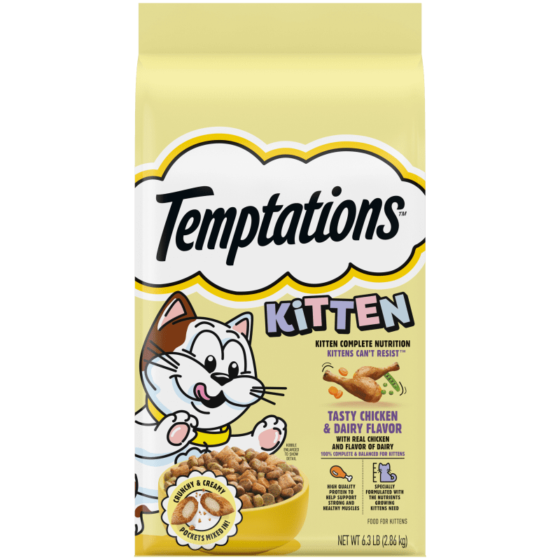 Temptations Dry Kitten Food Tasty Chicken & Dairy Flavor Cat Food