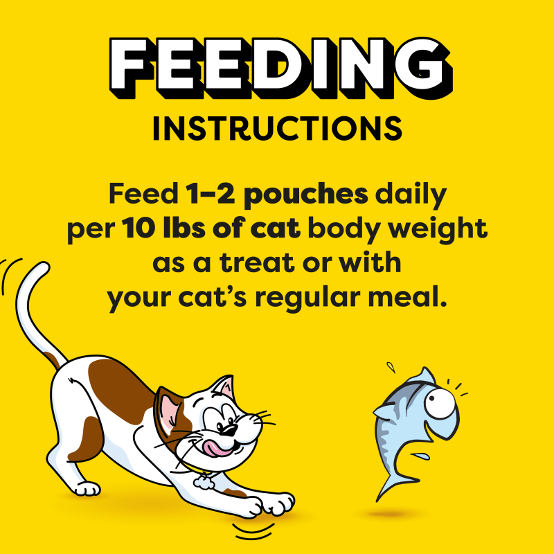 Creamy Puree Tuna Lickable, Squeezable Cat Treats feeding guidelines image